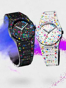 Men's Casual Colorful Quartz Durable Watch, Round Dial, Plastic Case and Strap, Battery Driven, Unchargeable, Fashion Accessory, Casual Analog Watch, Quartz Wristwatch