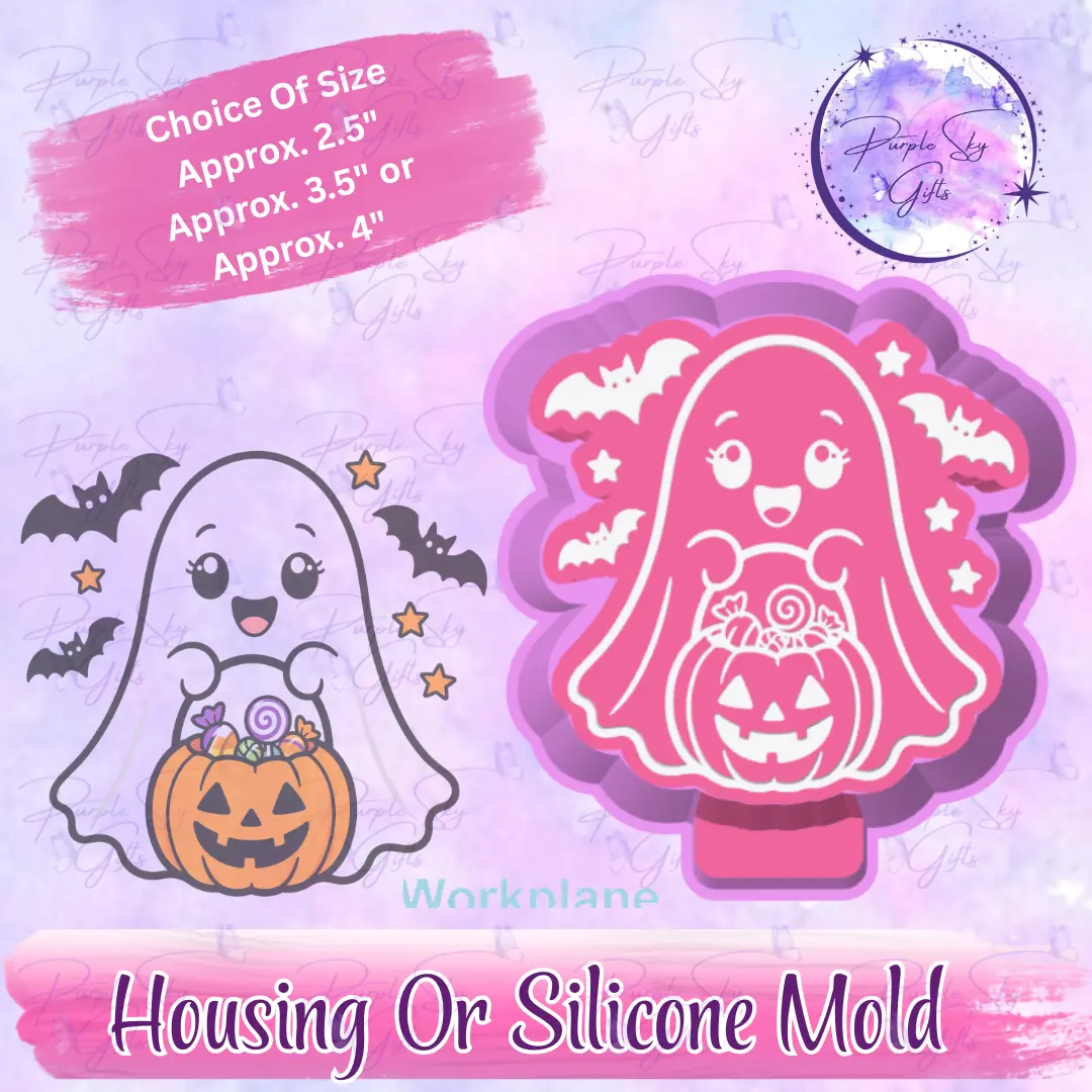Trick Or Treat Ghost Mold Housing or Silicone Mold