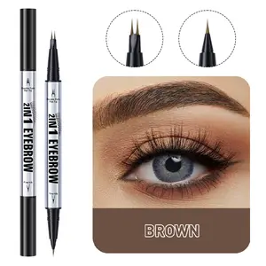 2-in-1 eyebrow Pencil, Waterproof Microblading Eyebrow Pencil, easy to create a natural eyebrow shape, non-drying,Makeup Long-Lasting Eyebrow Pen for Women