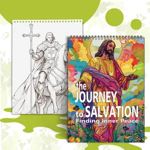 Bible Theme Coloring Painting, 1 Count Beautiful Patterns, Perfect Gift for New Year Birthday and Other Holiday Parties, DIY Decorative Painting