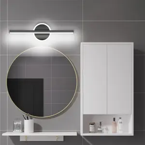 LED Wall Lamp, Modern Black 40cm/60cm Aluminum Wall Light, 6500K White Light, Makeup Mirror, Vanity LED Fill Light, Bathroom Mirror Wall Light, Picture Light, Indoor Wall Decorative Lighting, Led Ambient Lighting