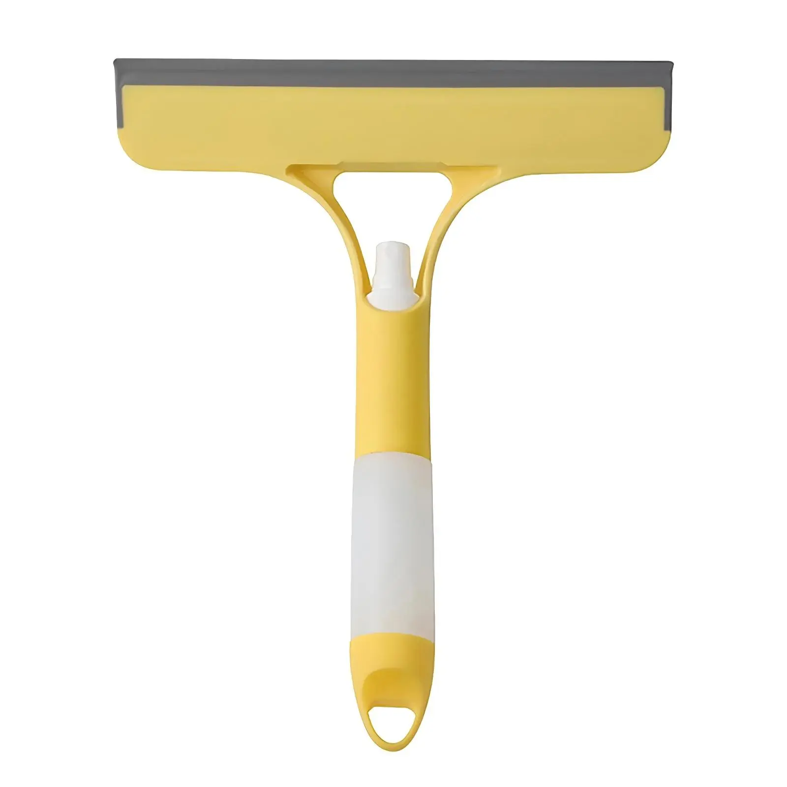 2025 New 3-in-1 Durable Plastic PVC Long Handle Handheld Squeegee Window Cleaner - Spray Function, Lightweight Silicone Microfiber Wipe, Stiff Bristles, Fast Window Clean, Lightweight Glide for Indoor Glass, Desk, Toilet, Wall