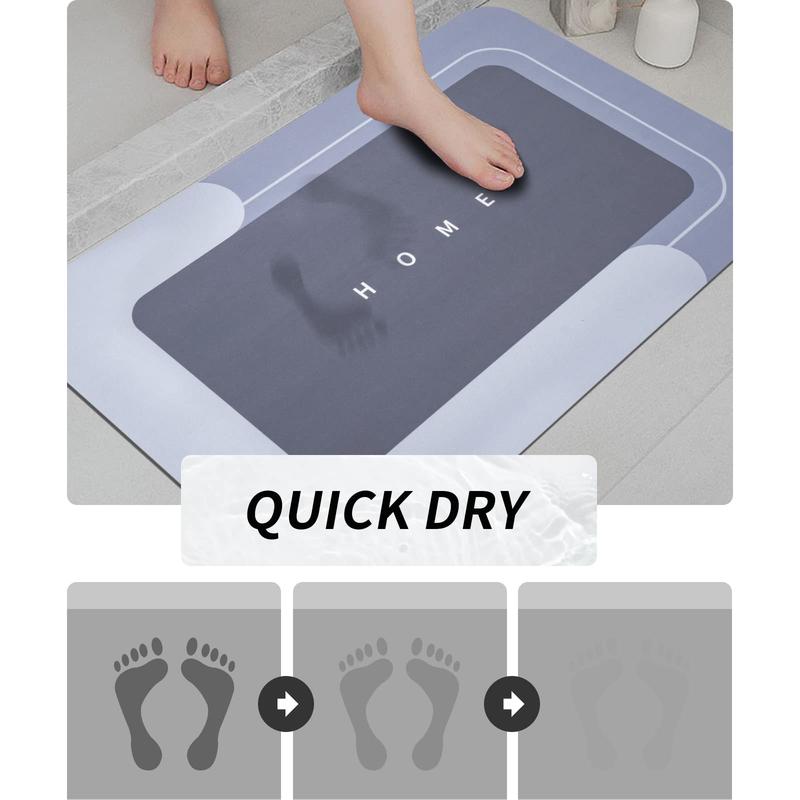 Bathroom Toilet Mat, 1/3pcs Non-slip Bathroom Floor Mat, Diatomite Bathroom Mat, Room Decor Water Absorbent Interior Rug for Bathroom Living Room Kitchen Laundry Bathroom Home Decor, Drying Doormat, Bathroom Accessories, Household Items, Home Goods