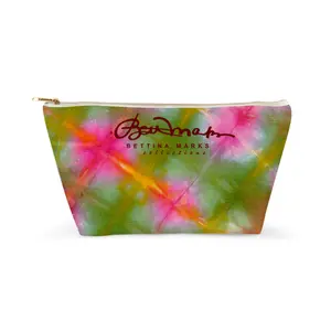 Green Pink Tie dye Accessory Pouch T-Bottom