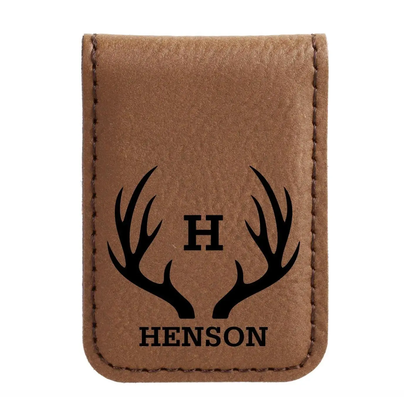 Personalized Leather Money Clip