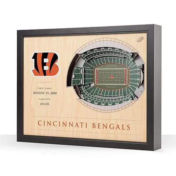 Football Fan Shop Officially Licensed NFL Cincinnati Bengals StadiumView 3D Wall Art