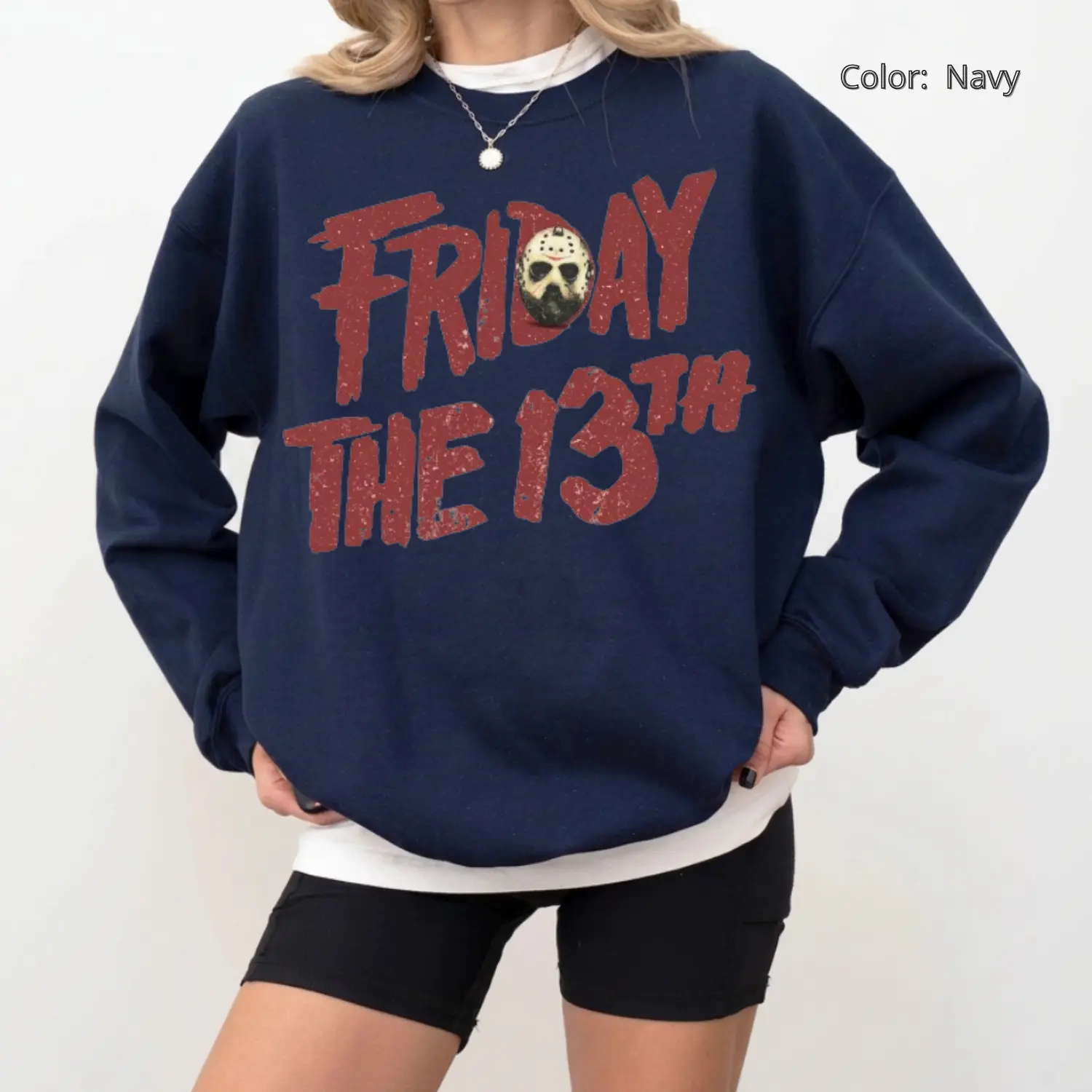 Comfort Colors Friday the 13th Sweatshirt, 90s Horror Graphic Crewneck, Vintage Halloween Sweatshirt, Retro Horror Movie Pullover, Spooky Season Gift