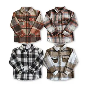 Kids Boy Winter Shirt Buttons Winter Top Pocket Fall Spring Jacket Clothes