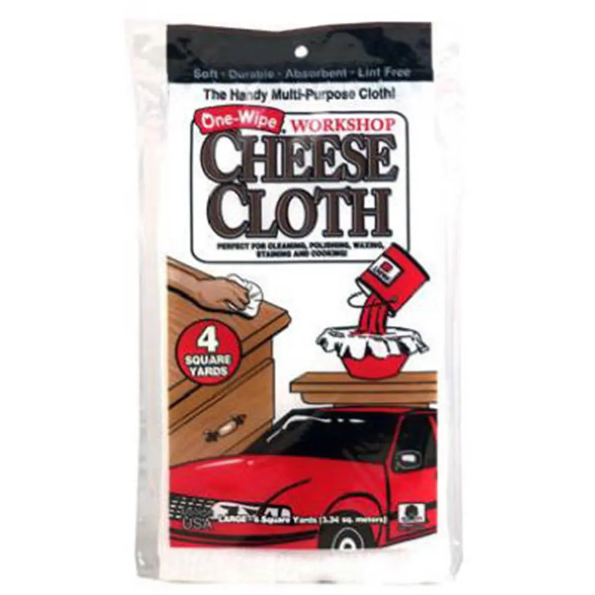212 MAIN 100% Cotton Cheese Cloth - 4 Yds Absorbent, Durable Cloth for Household Cleaning Tasks