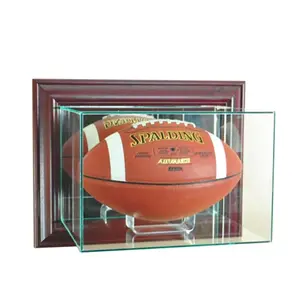 Perfect Cases  Wall Mounted Football Display case- Cherry