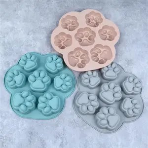 Cat Footprint Silicone Mold Cake Moulds Cookie Cutter Fondant DIY Cat Paw Silicone Bakeware Molds Baking Accessories
