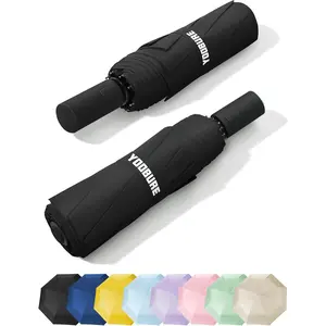 Automatic Travel Umbrellas for Rain-Portable & Compact Umbrella for Backpack, Car, UV Umbrellas for Sun Protection, Windproof Folding Small Umbrella in Macaron for Kids, Women, Colorful
