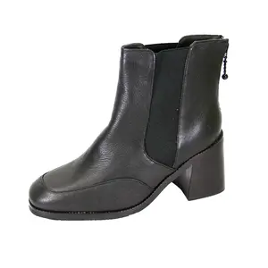PEERAGE Cheyenne Women's Wide Width Casual Dress Leather Ankle Boots
