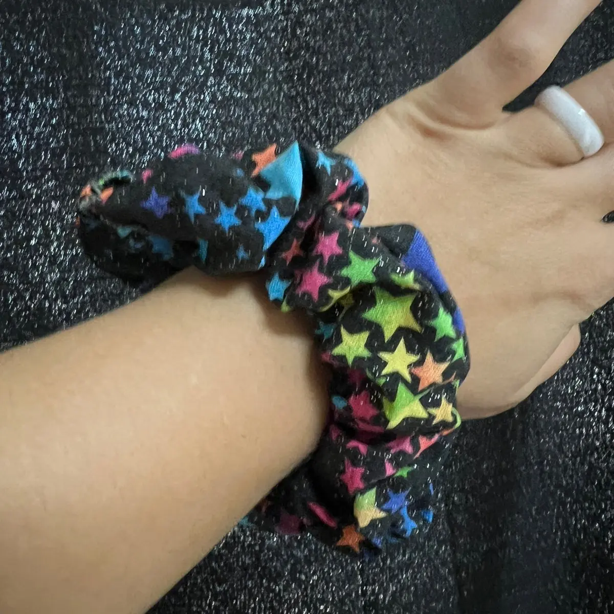 Handmade star scrunchie