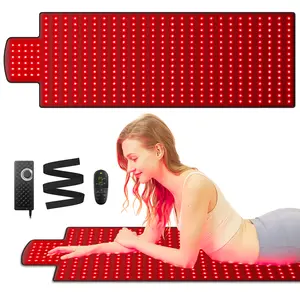 Red Light Therapy Mat, High-Density LEDs Full Body Red Light Therapy, 660nm & 850nm Dual Wavelengths, Foldable Red Light Therapy Blanket with Timer, 40" x 16.5", 1370 LEDs Infrared Light Therapy for Full Body Pain Relief, Improved Sleep