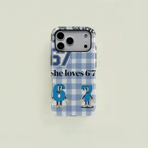 1pc Digital 67 Expression Print Phone Case, Durable Two-In-One Protection,phone Case Suitable for Iphone 11/12/13/14/15/16/17 Pro Promax Plus Air and Samsung S22/S23/S24/S25 Plus Ultra Fe, Cover, Accessories