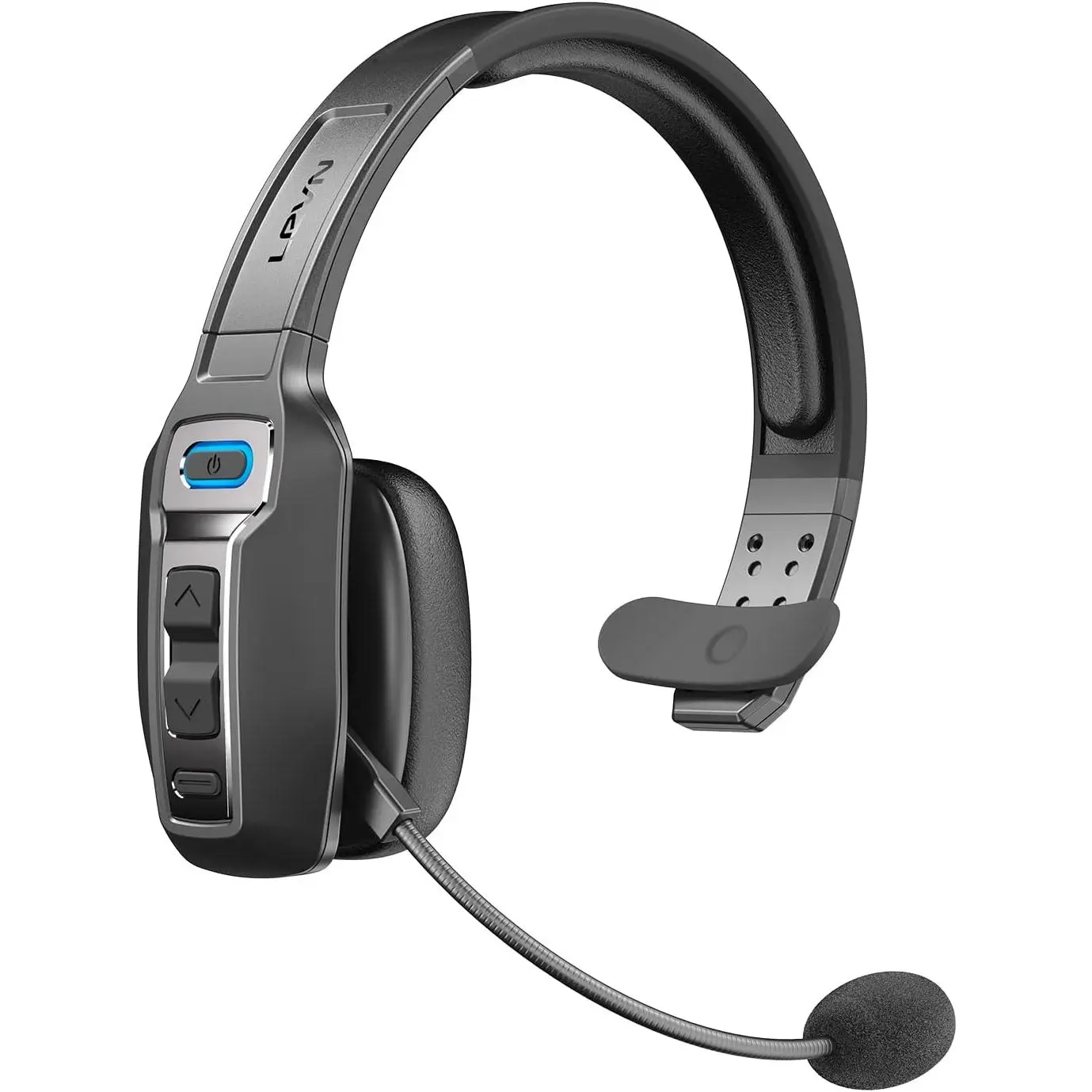 Over-Ear Headset with Microphone, AI Noise Cancelling, Mute Button, 60 Hrs Working Time, Manufacturer Warranty, for Truckers & Office Audio Connection Devices, Manufacturer Warrenty