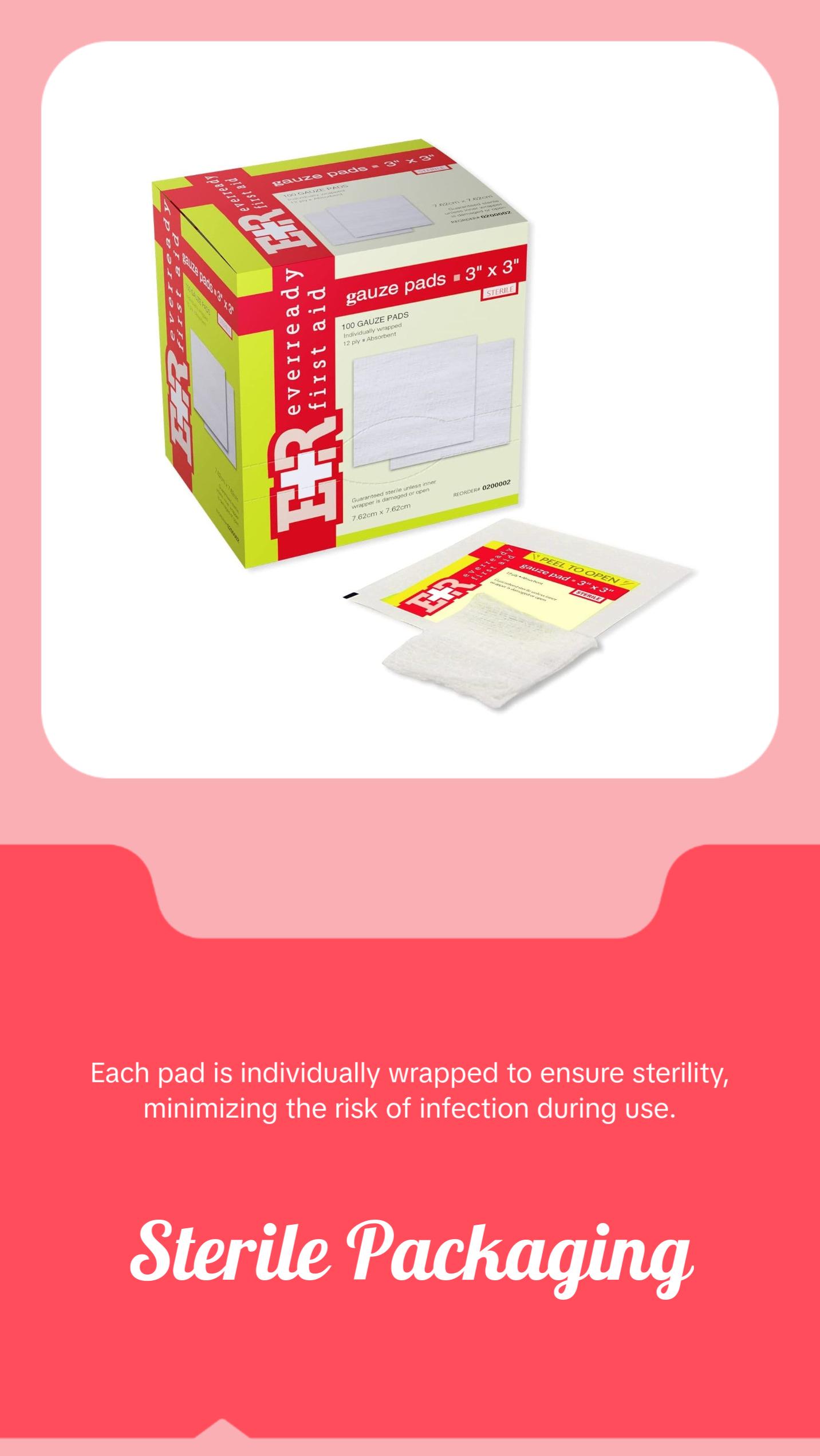 Sterile 12-Ply Cotton Gauze Pads