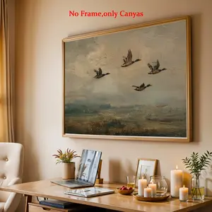 Wall arts Flying Ducks Sky Posters Flying Ducks Canvas Prints Bedroom Decor Living Room Decor Gift Unframed
