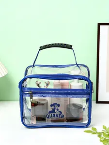 PVC Transparent Travel Portable Large Capacity Multi-Functional Handheld Wash Bag, Waterproof Cosmetic Packaging Bag, Storage Organizer
