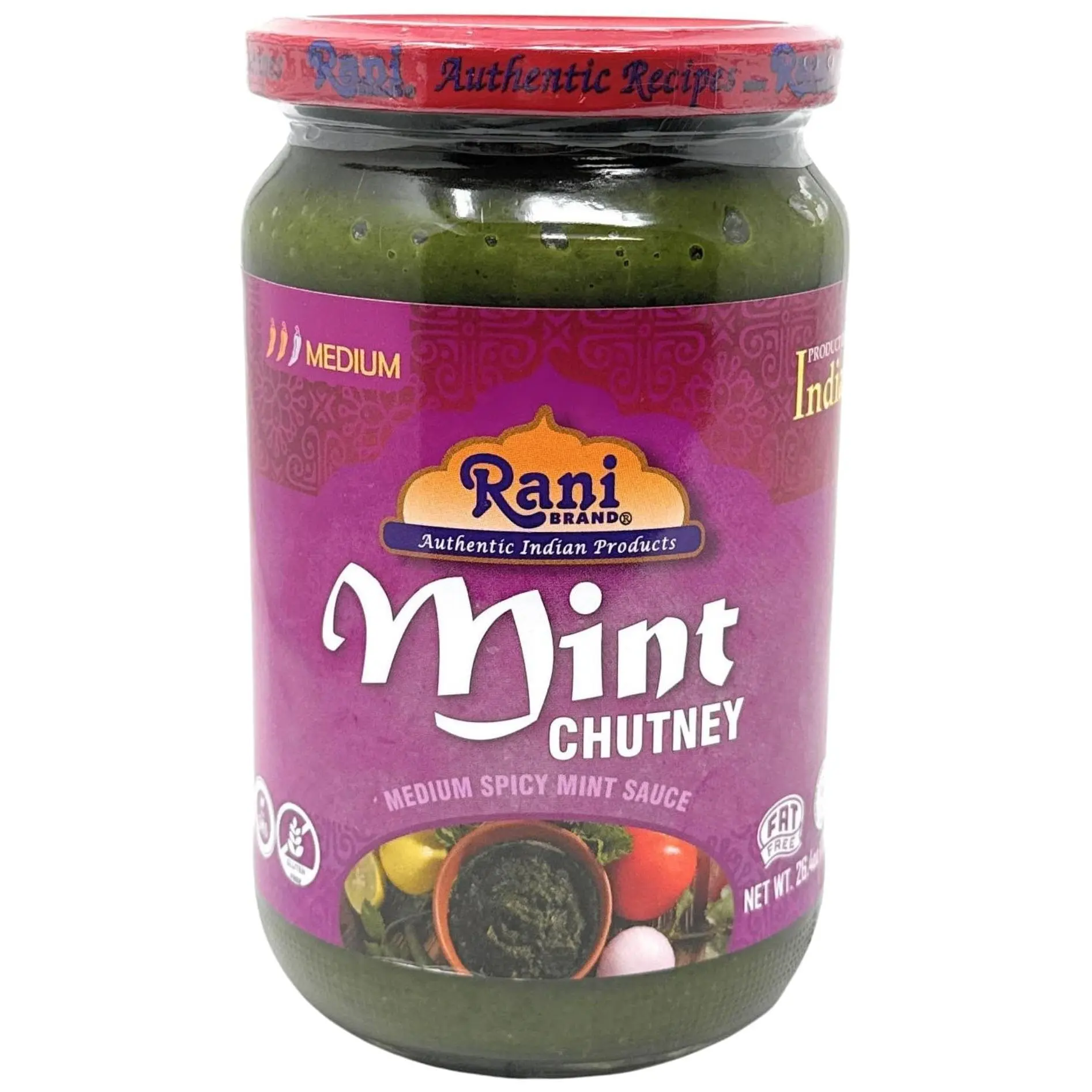 Rani Mint Chutney (Podina) 26.4oz (750g) Bulk Glass Jar, Ready to Eat ~ Vegan | Gluten Free | NON-GMO | Kosher | No Colors | Indian Origin