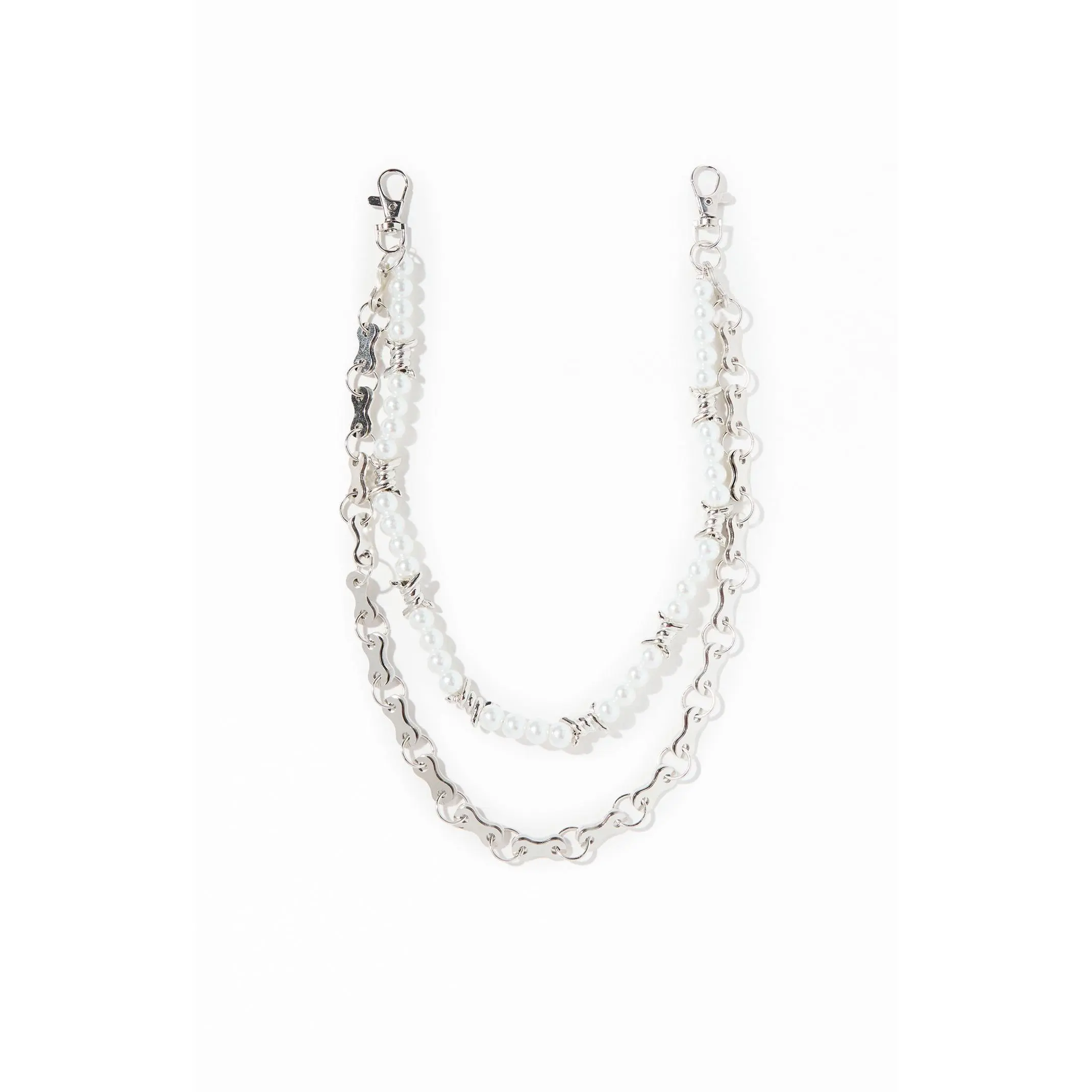 Pacsun Men's Barbed Pearl Double Wallet Chain Pacsun Men's Barbed Pearl Double Wallet Chain