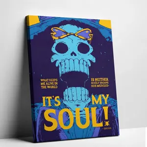 Anime Poster Wall Art Print Soul King Brook Poster Modern Anime Aesthetic for Gaming Room & Bedroom