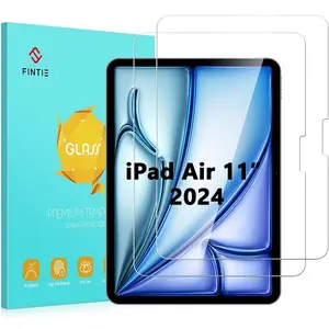 [2 Pack] Fintie Screen Protector for iPad Air 11 (M3/M2), HD Clear Tempered Glass Film Anti-Scratch & Case-Friendly, iPad Computer Screen Protection