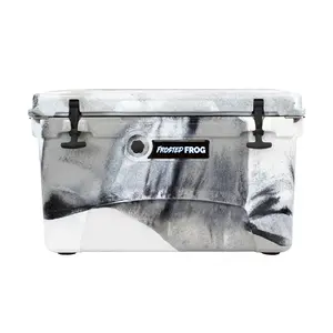 Frosted Frog 45 QT Camo Cooler - Camo Black, White & Grey Cooler, 45 Quart