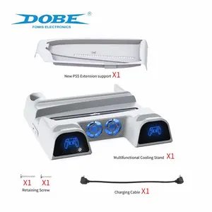 PS5 Slim Cooling Stand + Dual Controller Charging Dock & Game Storage ️