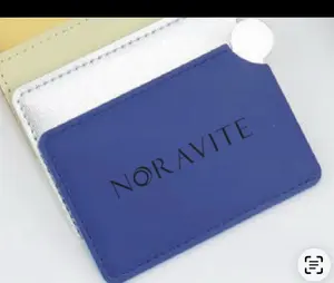 Noravite Stainless Steel Mixing Mirror with Pretty Blue Sheath Unbreakable One Side Mirror and Opposite Palette Perfect for Purse or Pocket