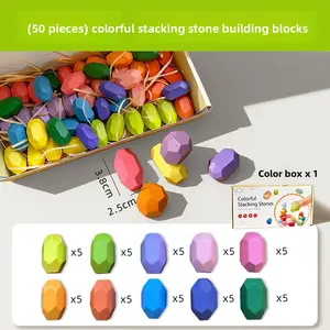 Stacked Stone Children's Toys Early Education Puzzle Assembly Building Blocks Stacked Stacked Music Baby Girls Kindergarten Gift