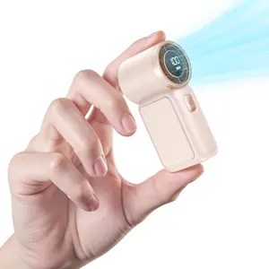 3.1in Portable Handheld Turbo Fan-100 Speeds, 13000 RPM, 12Hrs Cooling, Digital Display, 120° Rotation, USB Rechargeable Mini Hand Held Personal Fan for Travel, Indoor desk fan portable fan fans bunnings industrial fan fan blows cold air Outdoorfun