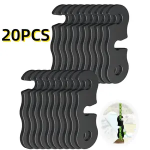 20PCS Tent Rope Adjusters,S-Shaped Wind Rope Buckles, Tent Rope Tensioner, Non-slip Rope Adjuster, Suitable for Outdoor Camping and Hiking - Essential Accessories for Tents