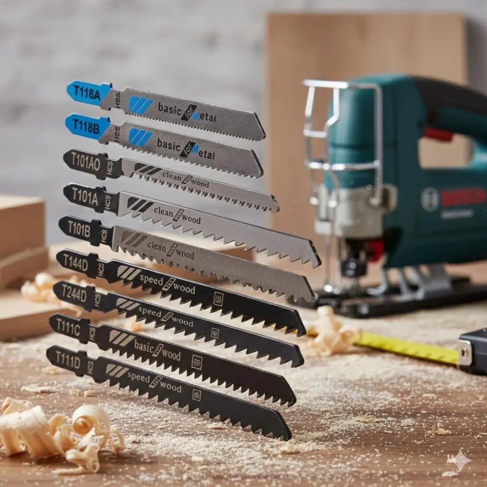 10-Pack High-Hardness Heavy Duty Metal Cutting Curved Jigsaw Blades Set - Hand Tools Universal Reciprocating Saw Compatible for Wood, Plastic, Plywood, Soft/Hard Lumber, Sheet Metal & Non-Ferrous Metals Cutting