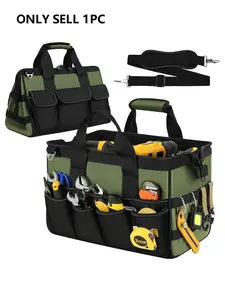 Tool Box, Foldable Storage Case, Large Capacity Durable Handheld Tool Kit, Tool Organizer, Ideal for Woodworking, Electricians, Maintenance Workers
