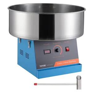 VEVOR Electric Cotton Candy Machine, 1000W Candy Floss Maker, Commercial Cotton Candy Machine with Stainless Steel Bowl, and Sugar Scoop, Perfect for Home Kids Birthday, Family Party (Blue)