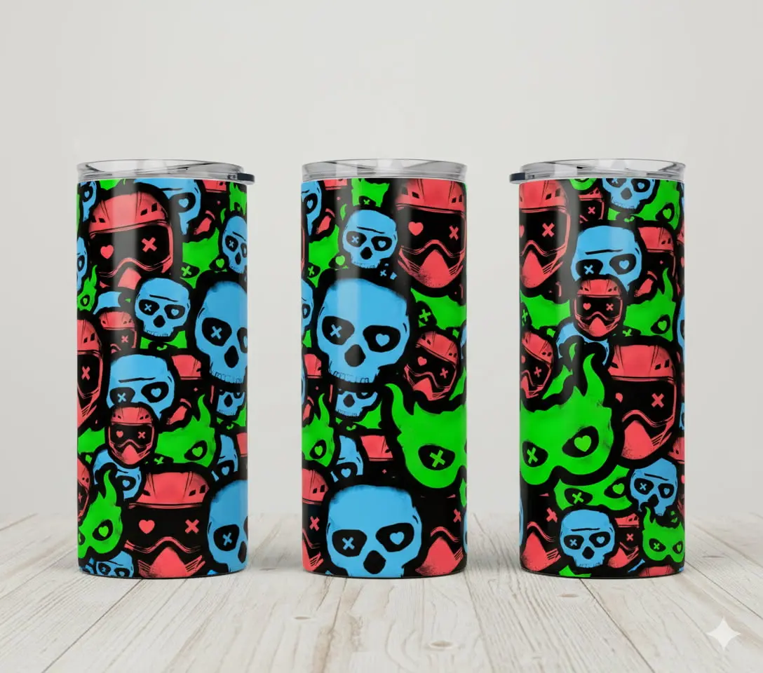 Masked Men 20 oz Skinny Tumbler