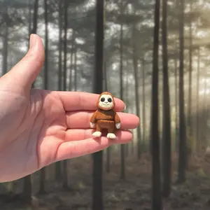 Mini Bigfoot Fidget Toy - 3D Printed Mini Bigfoot Sensory Toy - Articulated Sasquatch - 3D Printed Cryptid Anxiety Fidget