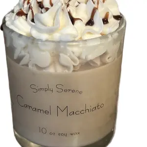 Caramel Macchiato Scented Candle, Home Decor Accent