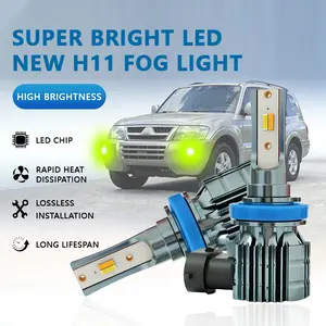 Dual Color H11/H8/H16JP LED Fog Light Bulbs or DRL,25000Lumens 6500k 400% Brightness,Plug and Play Chips Fog Lamps Replacement for Cars and Truck(Pack of 2)