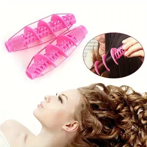 2pcs DIY Self-Adhesive Spiral Hair Curling Rollers - Create Wavy Curls with Ease, Hair Styling Tools, Heatless Curling