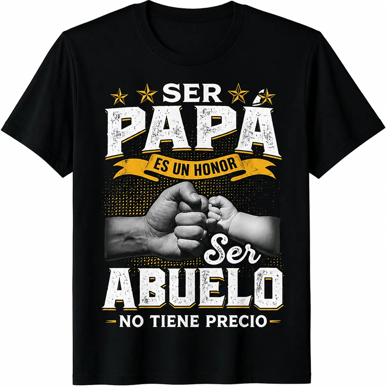 Men’s Humorous Spanish Grandpa T-Shirt, "Ser Papa Es Un Honor Ser Abuelo No Tiene Precio" Grandfather Gift Casual Cotton Crew Neck Tee