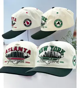 Vintage Baseball Hat with Atlanta Georgia New York Design for Men and Women