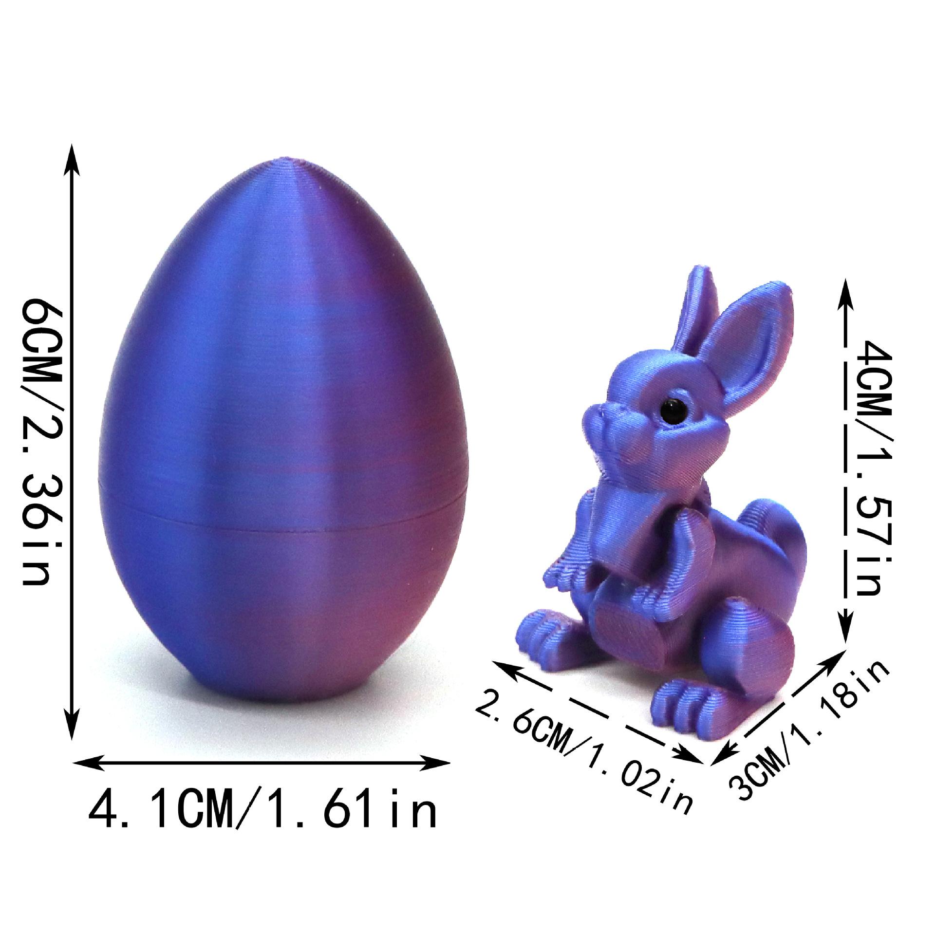 Easter Surprise Eggs 3D Printed| Easter Egg Hunt, Party Favors & Classroom Prizes for Kids | Exquisite Pre-filled Toys 7pcs