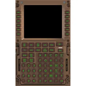 Cockpit Simulator 777X CDU Flight Simulator Control Display Unit – 1:1 CNC Aluminum Hardware, Real Silicone Keys, Full-Color Display, USB-C Plug-and-Play