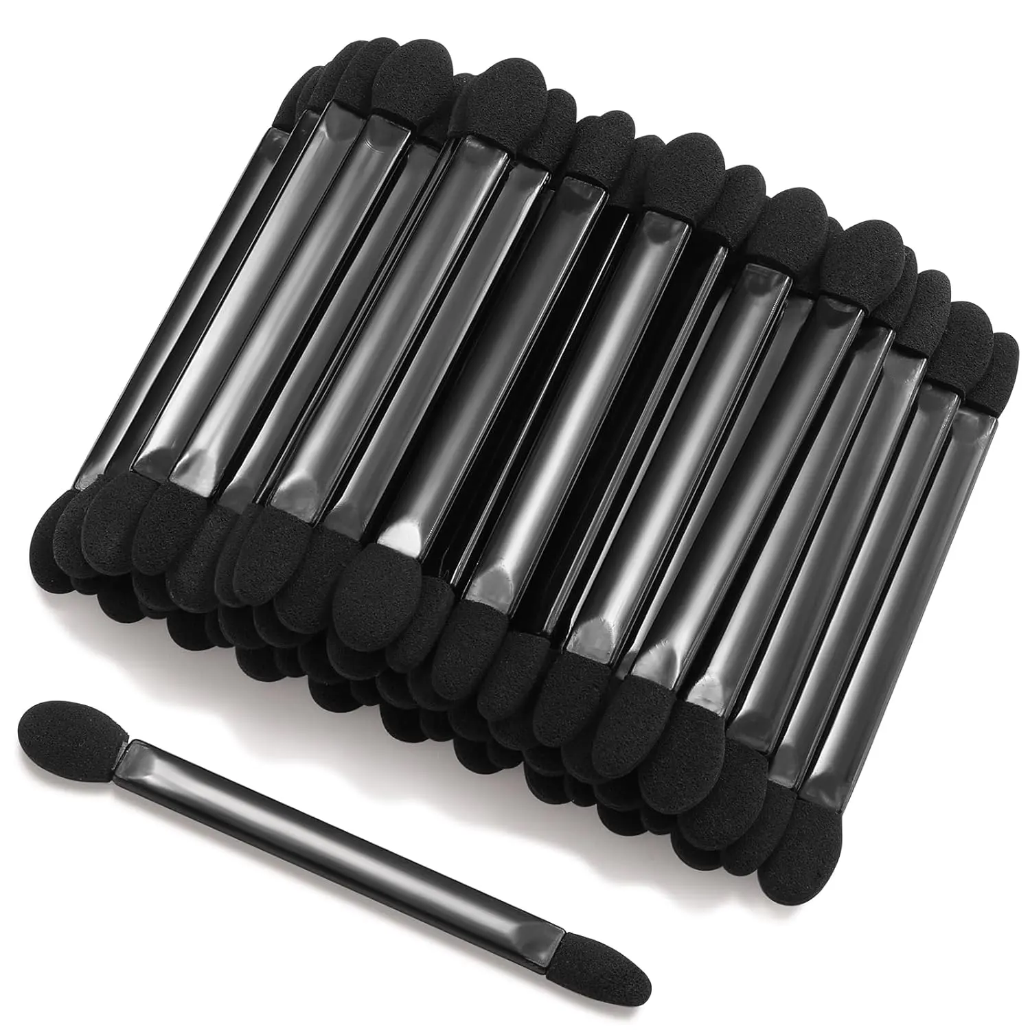 Disposable Dual Side Sponge Eyeshadow Brush, Double Head Eye shadow Brushes Makeup Applicator Cosmetic Tools