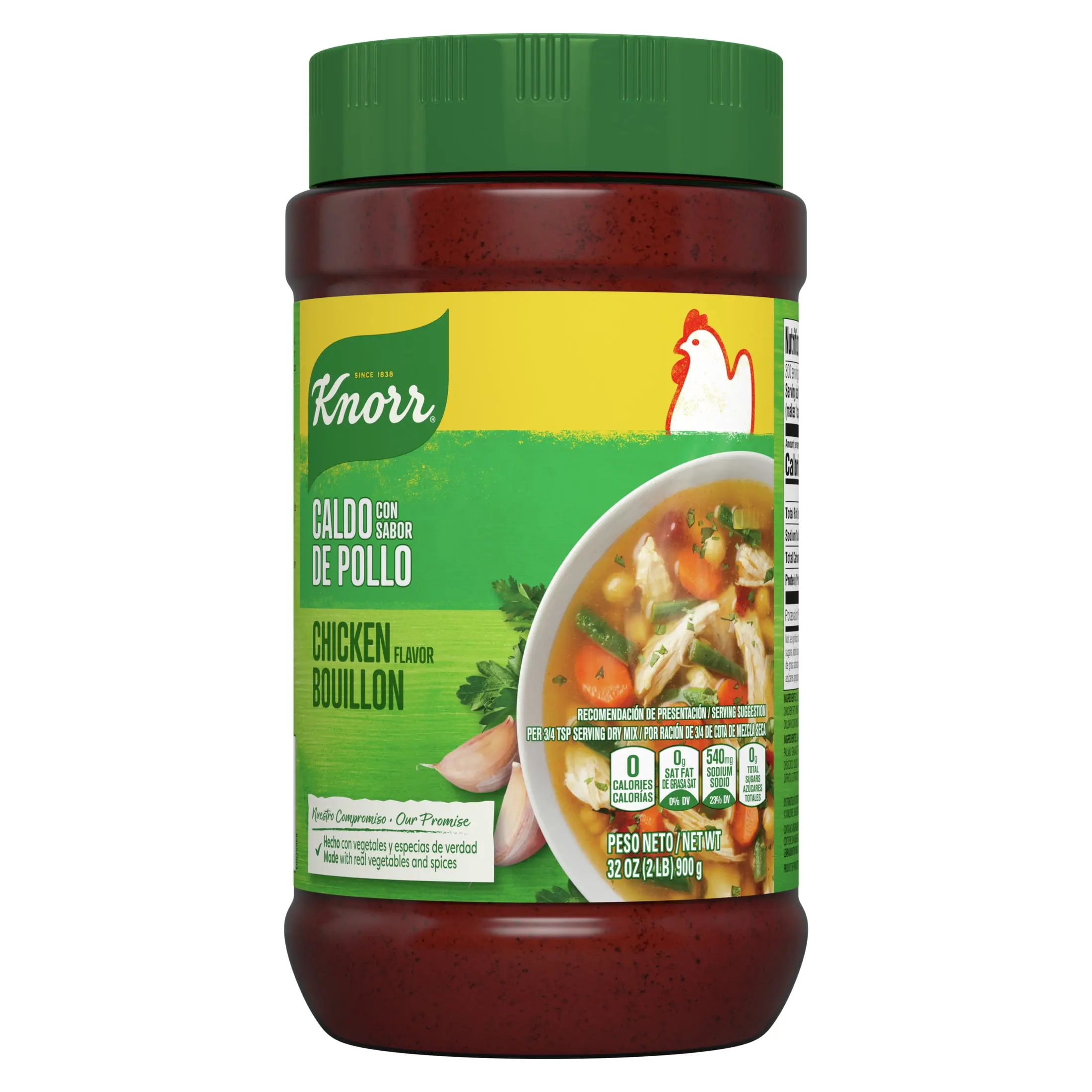 Shelf Stable Granulated Chicken Bouillon Seasoning Powder 32 oz Jar Natural Chicken Flavor for Soups Stews Rice Vegetables Pasta and Chicken Recipes