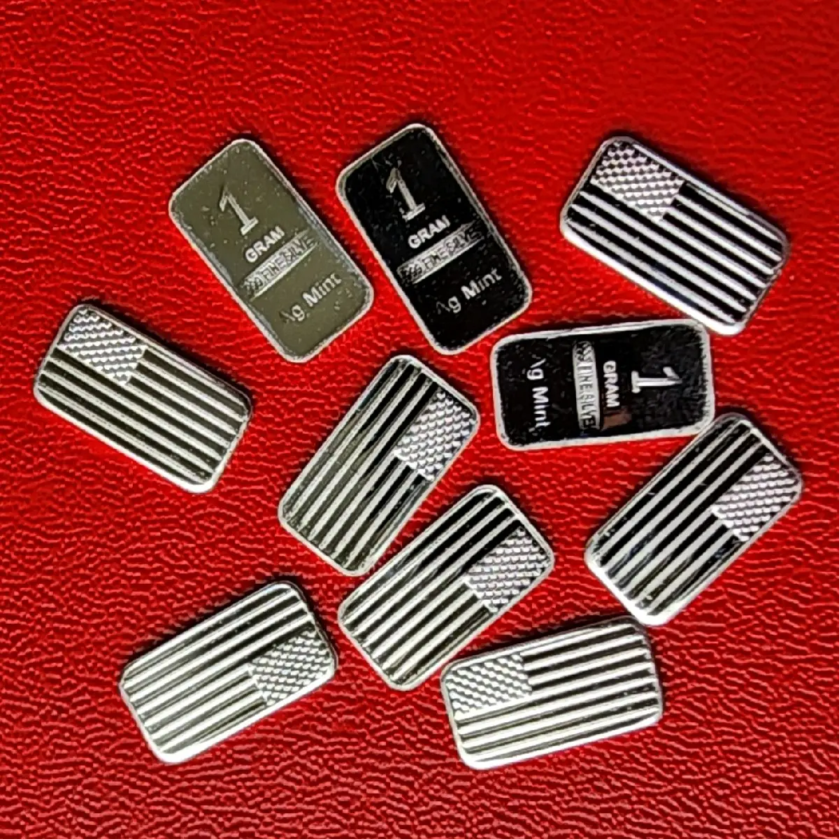 Miniature Flag .999 Silver Charms Lot of 10