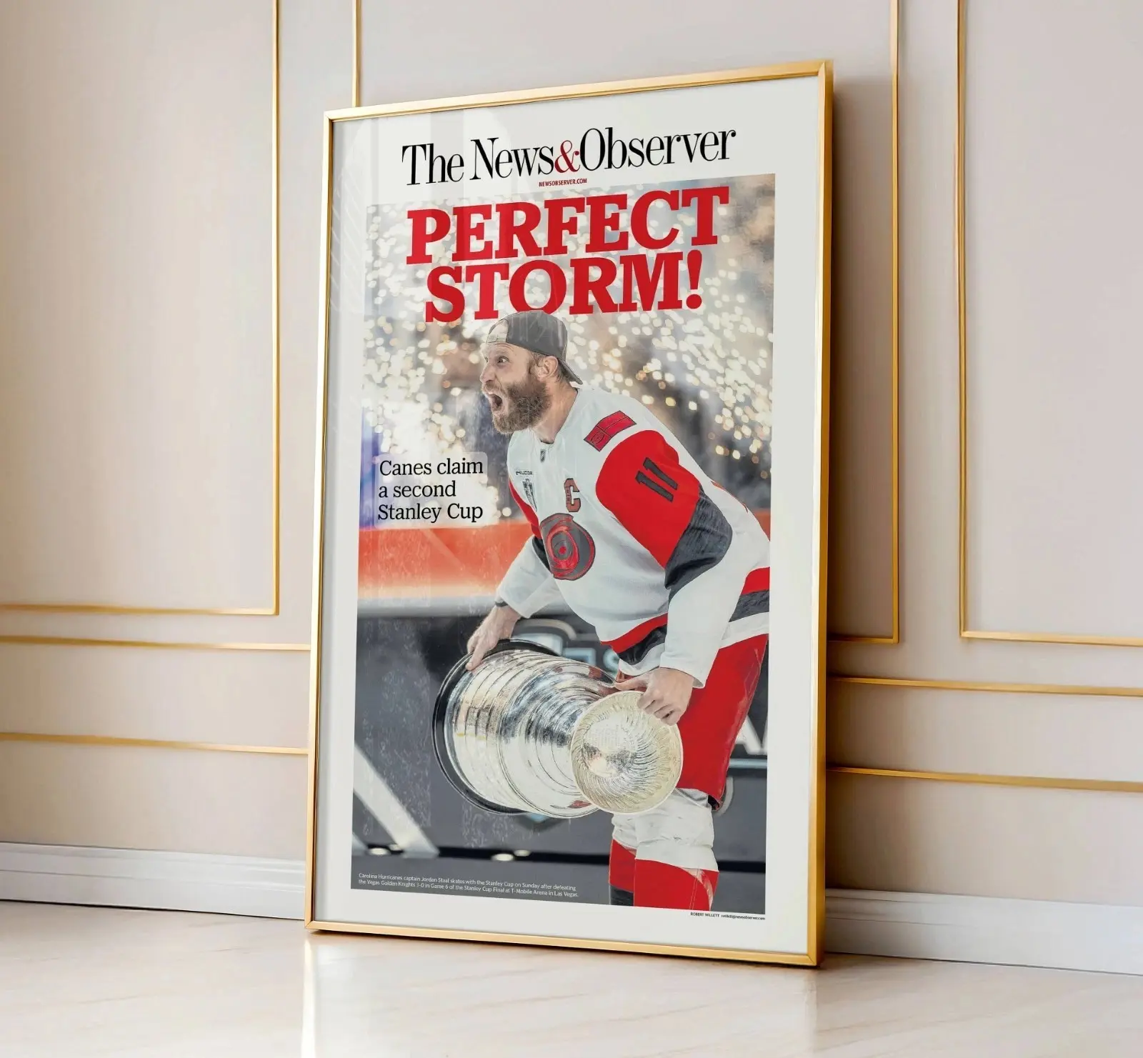 Carolina Hurricanes Stanley Cup Perfect Storm Hockey Wall Art Poster